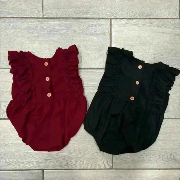 2 Bailey’s Blossom Babygirl Romper with Embroidered O size 9-12 - Picture 4 of 8